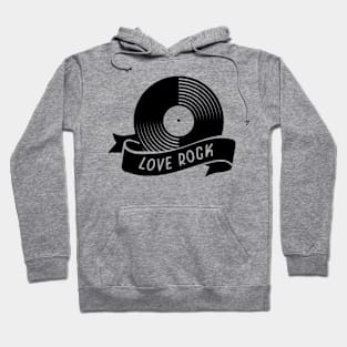 love rock vinyl Hoodie